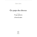 Ce pays du silence
