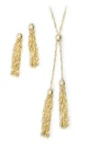 14KT Singapore Tassel Necklace and Earring Set