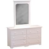 Windsor 6-Drawer Dresser with Mirror- White