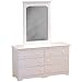 Windsor 6-Drawer Dresser with Mirror- White