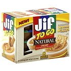 Jif to Go Natural Creamy Peanut Butter 8 Individual Cups (Pack of 6) by Jif To Go Cheap