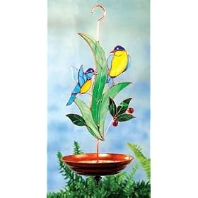 Songbirds Blue and Yellow Bird Feeder by