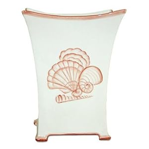 Coral Bath Shell Wastebasket - Frontgate