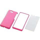 ELECOM docomo AQUOS PHONE slider SH-02D用シェルカバー(液晶保護フィルム付き) ピンク PD-SH02PVPN ケース