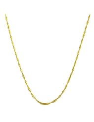 14 Karat Yellow Gold Twisted Singapore Chain (1.2 mm Thick, 18 inch)