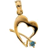 14K Yellow Gold Children's Genuine April Birthstone Pendant This Item Is Approximately   1.1 grams