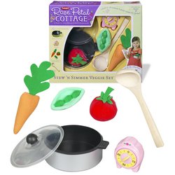 Childrens Toyshop  Toys : Playskool Rose Petal Cottage Stew & Simmer Veggie Set