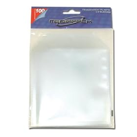 Dexlan - Pack de 100 Pochette plastique avec rabat pour CD