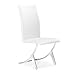 Set of Two Delfin White Leatherette Chairs