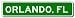 ORLANDO, FLORIDA City Limit Sign - Aluminum - 4 x 18 inches