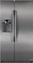 Samsung : RSG257AARS 24 cu. ft. Counter Depth Side by Side Refrigerator - Real Stainless