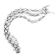 Sterling Silver Bracelets with Clear CZ, 7 Inches