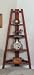 "Pyramid" Style Cherry Finish 4-Tier CORNER SHELF /STAND