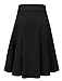 NE PEOPLE Office High Waisted Flare Pleated Knee A-Line Skirt with Belt
