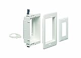 Arlington LVU1W-1 Recessed Low Voltage Mounting Bracket with Paintable Wall Plate, 1-Gang, White [並行