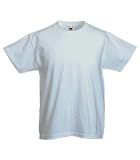 Fruit of the Loom Childrens T Shirt in White Size 3-4 (SS6B)
