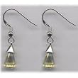 Peridot Green CZ Teardrop Fishwire Earrings
