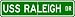 USS RALEIGH LPD 1 Street Sign - Navy
