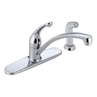 Delta Faucet 440-WF Classic Single-Handle Kitchen Faucet with Spray, Chrome