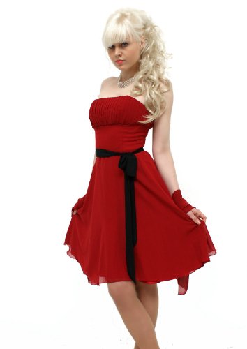 Produkt-Bild: Edles Chiffon Corsagen Cocktailkleid in mehreren Farben (1291) Sofort lieferbar