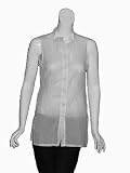 MANUEL CANOVAS Elisa White Button Tank Top