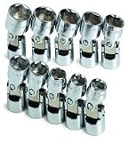 S K Hand Tools (SKT3910) 10 Piece 3/8in. Drive Metric Standard 6 Point Flex Socket Set