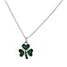 Lux Accessories Three Leaf Heart Clover Saint St Patricks Day Necklace Matching Earrings