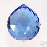 30mm Vintage Crystal Blue Feng Shui Ball