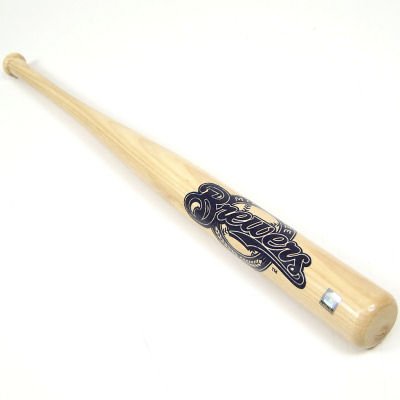 Buy MILWAUKEE BREWERS OFFICIAL LOGO 18 WOOD MINI BASEBALL BAT by Coopersburg Sports