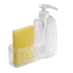InterDesign Pebblz Soap Pump Caddy, Clear