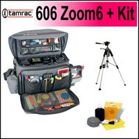 Tamrac 606 Zoom Traveler 6 Black and Accessory Outfit - Tamrac ATMC606BK2