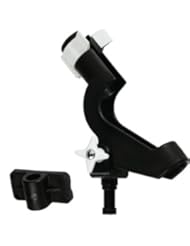 Wise Twin Pack Rod Holder with 2 Flush Mounts, Black