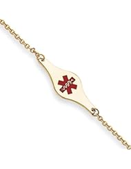 8 Inch 14k Gold Medical Jewelry Bracelet