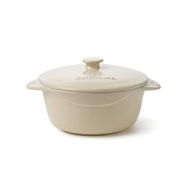Calphalon Ceramic Vanilla 1 1 2 Quart Covered Round Casserole with Lid by Calphalon