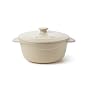 Calphalon Ceramic Vanilla 1 1/2 Quart Covered Round Casserole with Lid