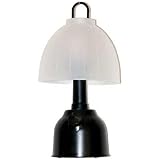 Dorcy 41-1016 Portable Indoor and Outdoor Table Lamp Light with Hanging Hook and Unbreakable Shade, 33-Lumens, Black Finish