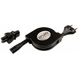Zip-Linq portable Power Kit NBE, Figure 8 Cable & Tri-Plug adapter, Extends to 56" in Black