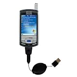 Retractable USB Cable for the Samsung SCH-i730 with Power Hot Sync and Charge capabilities - Gomadic Brand w/ TipExchange Technology