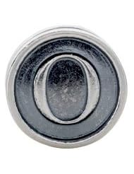 Kera Sterling Silver Alphabet Letter O Bead