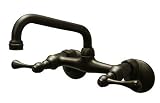 3 1/2 to 8 1/2 inch spread, wall mount kitchen faucet