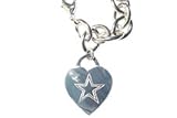 Dallas Cowboys Tiffany Style Heart Tag Bracelet