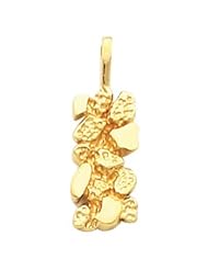 CleverEve Designer Series 14K Yellow Gold 2.50 grams Polished Gold Nugget Pendant