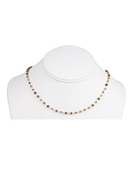 14k Gold Vermeil Tundra Sapphire Necklace Faceted Multi Color Beaded Chain