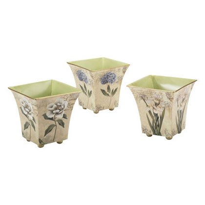 Flower Print Pot Set