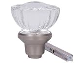 Imperial Glass Doorknob Set Satin Nickel