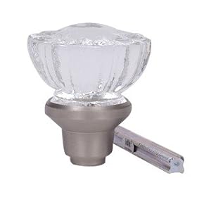 Imperial Glass Doorknob Set Satin Nickel by 
