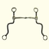 Western Snaffle Antique Shanks with Dots Bit - 5 inch