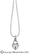 TRENDY MINI HEART AND LOCK CHARM NECKLACE ON 16" SHOT BEAD CHAIN