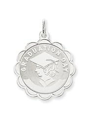 Sterling Silver Graduation Day Disc Charm QC2449"