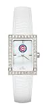 Chicago Cubs Ladies Allure Watch White Leather Strap